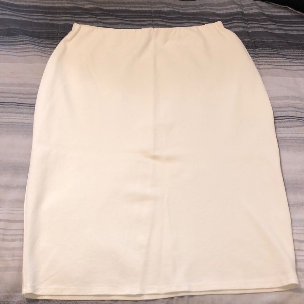 Off White fitting cotton skirt